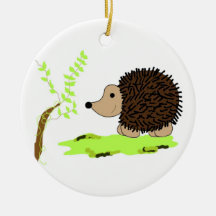 Cartoon Hedgehog Christmas Tree Ornaments