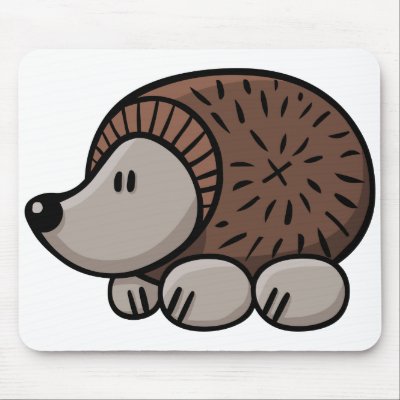 Cartoon Hedgehog Mouse Mat by RandomGames