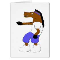 Cartoon Hip Hop Horse Nelly Fan Greeting Cards