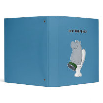 cartoon hippo binder