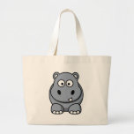 Cartoon Hippo Canvas Bags