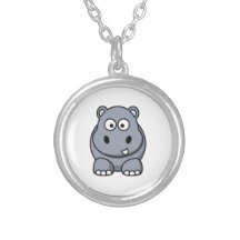 Cartoon Hippo Custom Necklace