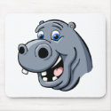 Cartoon Hippo mousepads
