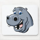 Cartoon Hippo Mouse Pad