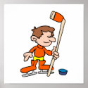 Cartoon hockey player
