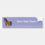 Cartoon Horse Bumper Sticker