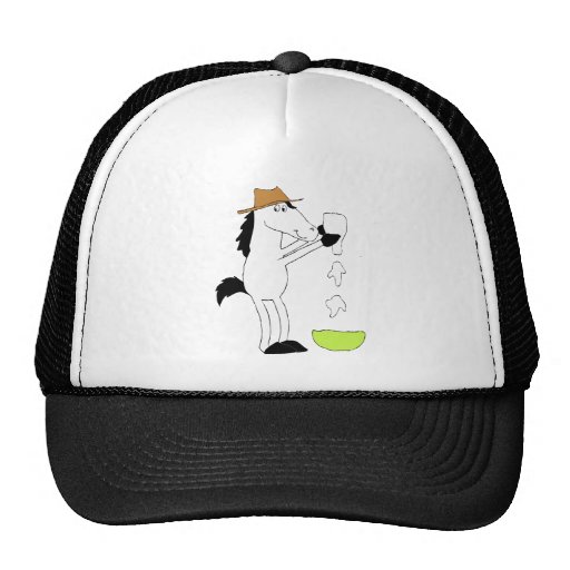 Cartoon Horse With Ranch Dressing Hats