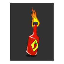 Cartoon Hot Sauce Postcard