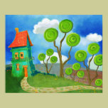 cartoon house Poster posters