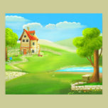cartoon house Poster posters