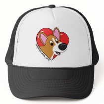 Cartoon I Love my Corgi Hat by MenagerieMayhem Cartoon I Love my Corgi Hat