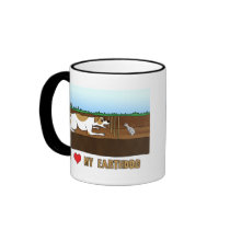 Cartoon I Love my Earthdog Mug
