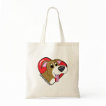 Cartoon I Love my Pit Bull bags