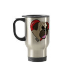 Cartoon I Love My Pug mugs