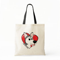 Cartoon I Love my Siberian Husky bags by MenagerieMayhem Cartoon I Love my Siberian Husky bags