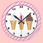 Cartoon Ice Cream wall clock wall clocks