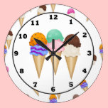 Cartoon Ice Cream wall clock wall clocks