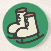 Cartoon Ice Skates Holiday Icons Coaster coasters