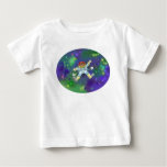 Cartoon illustration, of a space gnome, tees. t-shirt