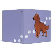 Cartoon Irish / English / Gordon / R&W Setter Vinyl Binder