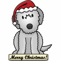 Cartoon Irish Wolfhound Christmas Ornament photo sculptures