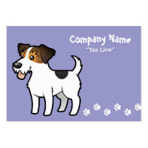 Cartoon Jack Russell Terrier Business Card Template