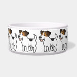 Cartoon Jack Russell Terrier Dog Food Bowl