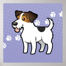 Cartoon Jack Russell Terrier Posters