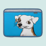 Cartoon Jack Russell with one patch ipad sleeves