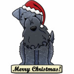 Cartoon Kerry Blue Terrier Christmas Ornament Cut Outs