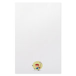 cartoon kid playing ice hockey design personalized stationery