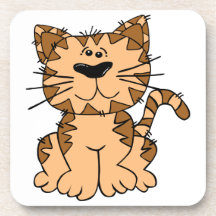Cartoon Kitty 2 Beverage Coaster
