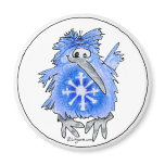 Cartoon Kiwi Blue Bird Snowflake Magnet magnets