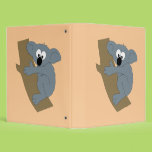 Cartoon Koala Vinyl Binders