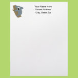Cartoon Koala Customized Letterhead