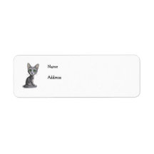 Cartoon Korat Custom Return Address Label
