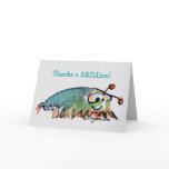 Cartoon Krill Thank You Card