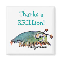 Cartoon Krill Thank You Gift Magnet by zooogle Cartoon Krill Thank You Gift Magnet