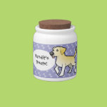 Cartoon Labrador Retriever Candy Jar