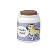 Cartoon Labrador Retriever Candy Jar