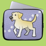 Cartoon Labrador Retriever Laptop Sleeve