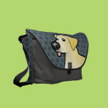 Cartoon Labrador Retriever Courier Bags
