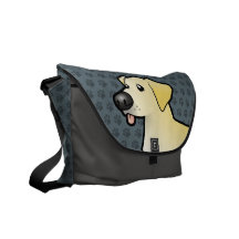 Cartoon Labrador Retriever Courier Bags