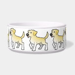 Cartoon Labrador Retriever Dog Water Bowls