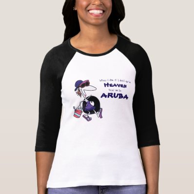 Cartoon Lady Beach-goer, Send me to Aruba Tshirts