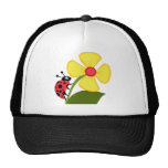CARTOON LADYBUG crawling flower cute happy summer Hats