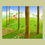 cartoon landscape Poster posters