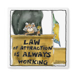 Cartoon Law of Attraction Hamster Judge Magnet magnets