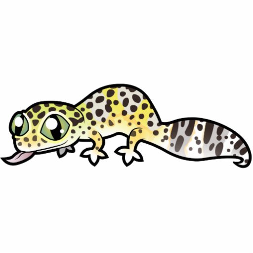 Cartoon Leopard Gecko Acrylic Cut Out | Zazzle