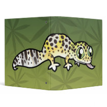 Cartoon Leopard Gecko Vinyl Binder